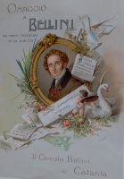 Copertina del volume “Omaggio a Bellini” a. 1901